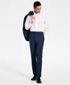 Brooks Brothers B By  Men's Pinstriped Wool-blend Stretch Classic-fit Suit Separates Pant In Blue