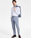 Brooks Brothers B By  Men's Wool-blend Stretch Classic-fit Suit Separates Pant In Light Blue