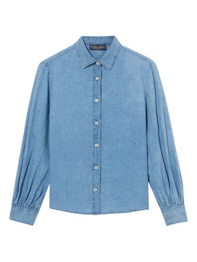 Brooks Brothers Balloon-sleeve Shirt In Blue