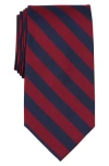 Brooks Brothers Bar Stripe Silk Blend Tie In Burgundy