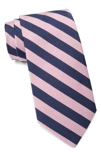 Brooks Brothers Bar Stripe Silk Blend Tie In Pink