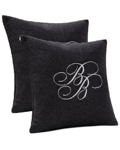 BROOKS BROTHERS BROOKS BROTHERS BB MONOGRAM DECORATIVE PILLOW