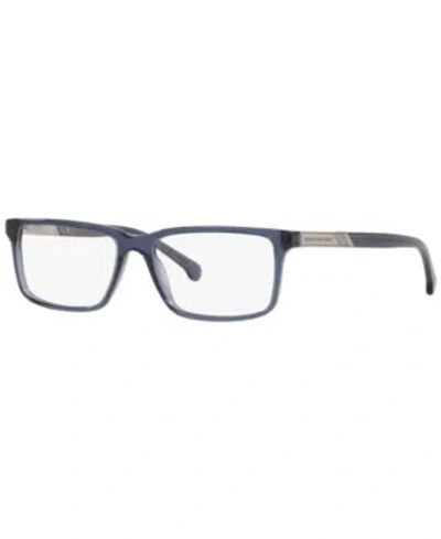 Brooks Brothers Bb2019 Men's Rectangle Eyeglasses In Blue