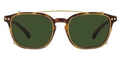 Pre-owned Brooks Brothers Bb5049 Sunglasses Warm Tortoise Dark Green Solid 55mm