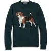 BROOKS BROTHERS BROOKS BROTHERS BEAGLE INTARSIA WOOL BLEND CREWNECK jumper