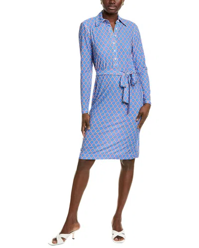 Brooks Brothers Belted Shirtdress In Blue