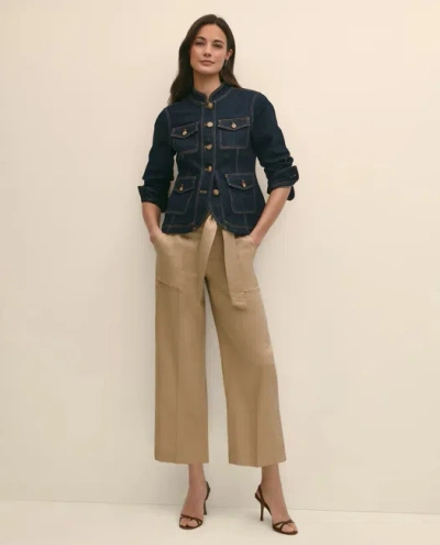Brooks Brothers Belted Wide-leg Utility Pants In Nude