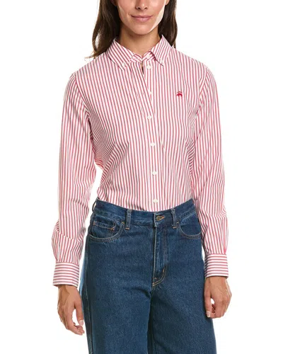Brooks Brothers Bengal Stripe Essential Blouse In Pink