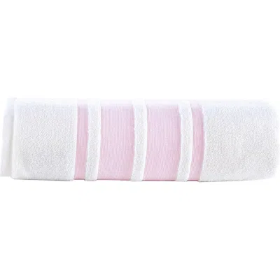 Brooks Brothers Bermuda Contrast Border Bath Towel In Pink