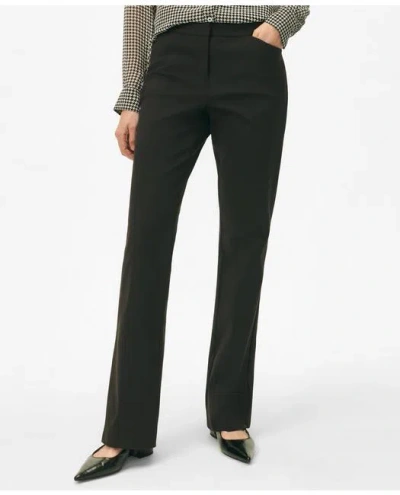 Brooks Brothers Bi-stretch Flare Pants In Black