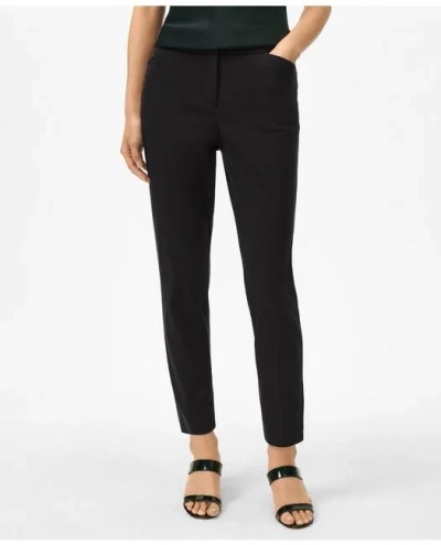 Brooks Brothers Bi-stretch Straight Leg Pants In Black