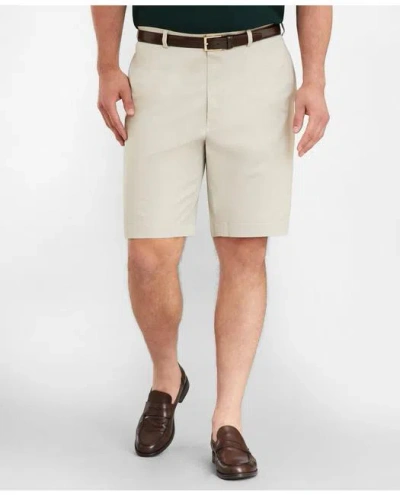 Brooks Brothers Big & Tall 10" Flat Front Stretch Advantage Chino Shorts | Stone | Size 46