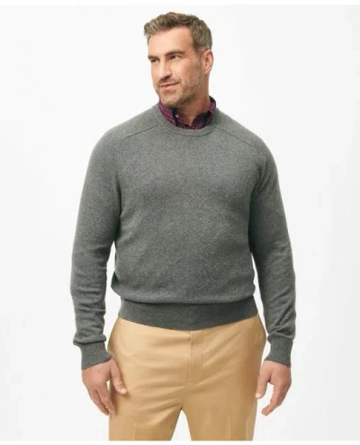 Brooks Brothers Big & Tall 3-ply Cashmere Crewneck Sweater In Grey