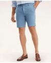 Brooks Brothers Big & Tall 9" Stretch Washed Canvas Shorts In Blue