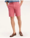 Brooks Brothers Big & Tall 9" Stretch Washed Canvas Shorts In Red