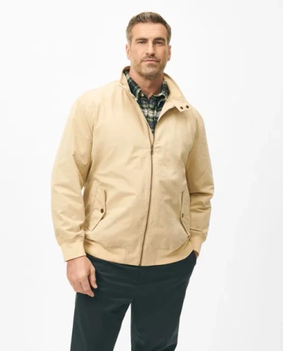 Brooks Brothers Big & Tall Bomber Jacket In Cotton Blend In Brown