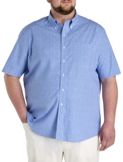 Brooks Brothers Big & Tall  Dot Printed Friday Oxford Sport Shirt In Blue