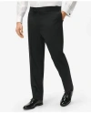 Brooks Brothers Big & Tall Explorer Collection Wool Tuxedo Pants In Black