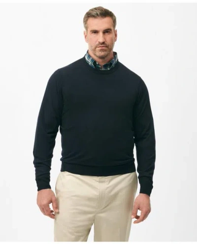 Brooks Brothers Big & Tall Ultimate Merino Wool Crewneck Sweater In Navy