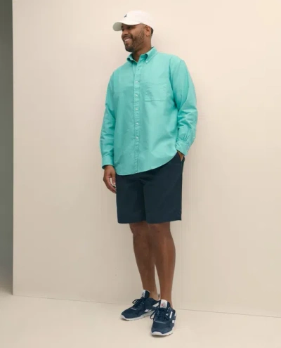 Brooks Brothers Big & Tall Friday Shirt, Garment Dyed Oxford In Turquoise