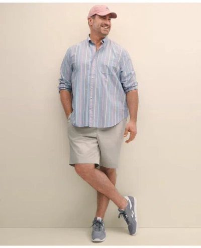 Brooks Brothers Big & Tall Friday Shirt, Oxford Multi Stripe In Navy