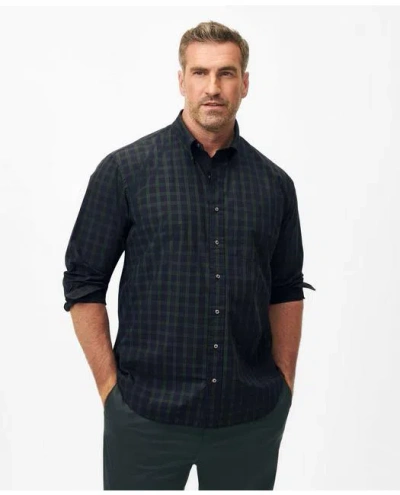 Brooks Brothers Big & Tall Friday Shirt, Poplin Black Watch In Navy