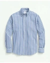 Brooks Brothers Big & Tall Friday Shirt, Poplin Butcher Striped In Blue