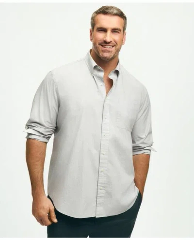 Brooks Brothers Big & Tall Friday Shirt, Poplin End-on-end In Grey