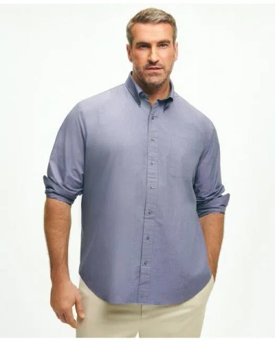 Brooks Brothers Big & Tall Friday Shirt, Poplin End-on-end In Navy