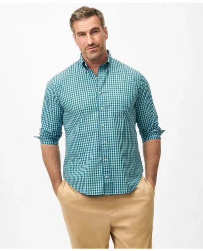 Brooks Brothers Big & Tall Friday Shirt, Poplin Gingham In Green