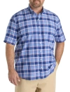 Brooks Brothers Big & Tall Non-iron Madras Plaid Sport Shirt In Blue