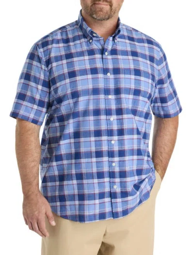 Brooks Brothers Big & Tall Non-iron Madras Plaid Sport Shirt In Blue