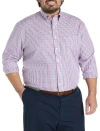 Brooks Brothers Big & Tall Non-iron Multi Gingham Sport Shirt In Navy Red