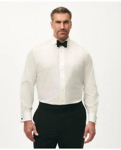 Brooks Brothers Big & Tall Non-iron Supima Cotton Poplin Londoner Collar, Tuxedo Shirt In White