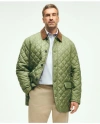 Brooks Brothers Big & Tall Paddock Diamond Quilted Coat In Dark Green