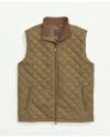 Brooks Brothers Big & Tall Paddock Diamond Quilted Vest | Green | Size 2x In Olive