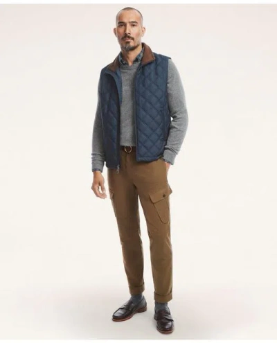 Brooks Brothers Big & Tall Paddock Diamond Quilted Vest In Navy