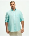 Brooks Brothers Big & Tall Sport Shirt, Irish Linen In Marine Blue