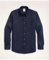 Brooks Brothers Big & Tall Sport Shirt, Irish Linen In Navy