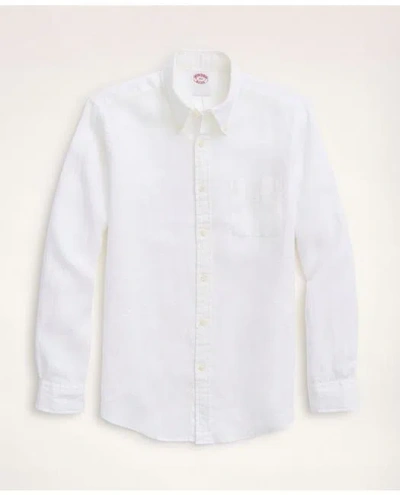 Brooks Brothers Big & Tall Sport Shirt, Irish Linen In White