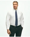 Brooks Brothers Big & Tall Stretch Dress Shirt, Non-iron Pinpoint Button-down Collar In White