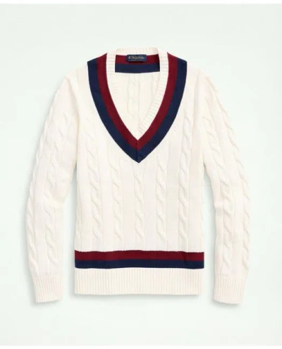 Brooks Brothers Big & Tall Supima Cotton Cable Tennis Sweater | Navy | Size 3x In Neutral