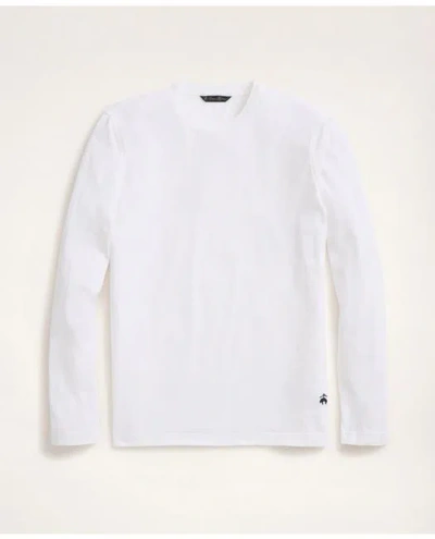 Brooks Brothers Big & Tall Supima Cotton Long-sleeve Logo T-shirt In White