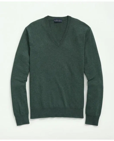 Brooks Brothers Big & Tall Supima Cotton V-neck Sweater | Dark Green | Size 2x Tall In Dark Green