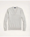 Brooks Brothers Big & Tall Supima Cotton V-neck Sweater In Grey Heather