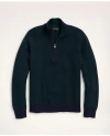 Brooks Brothers Big & Tall Wool Nordic Half-zip Sweater | Navy/green | Size 3x Tall In Navy,green