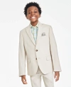 Brooks Brothers Big Boys Classic Fit Linen Suit Jacket In Khaki