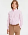 Brooks Brothers Big Boys Gingham Button Up Shirt In Light Pink