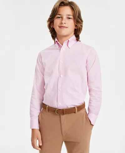 Brooks Brothers Kids' Big Boys Gingham Button Up Shirt In Light Pink