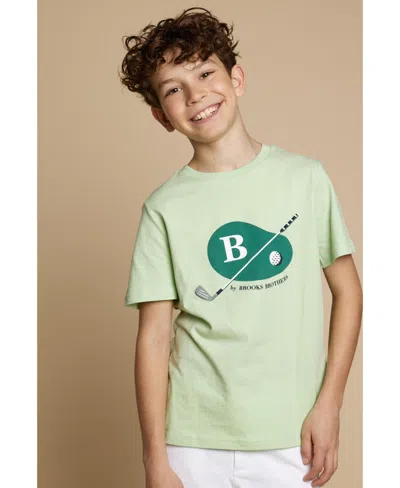 Brooks Brothers Kids' Big Boys Golf Graphic T-shirt In Light Green